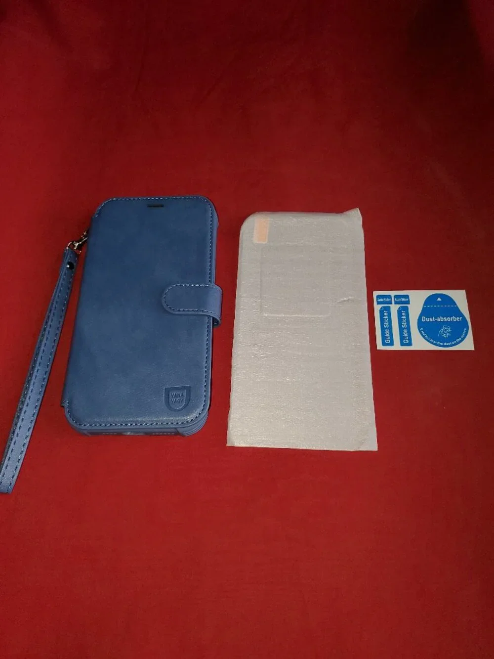 NEW IPHONE 14 PROMAX BLUE VANAVAGY LEATHER WALLET CELLPHONE CELL PHONE CASE